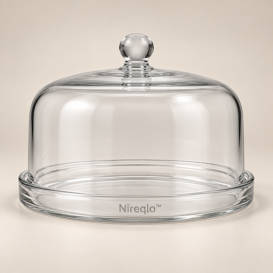 Nireqlo™ Clear Glass Cake Display Dome hero product image